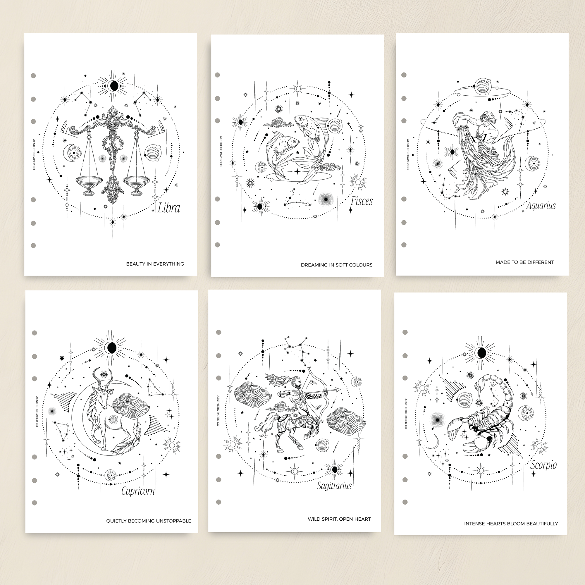 Zodiac Vellum DASHBOARD