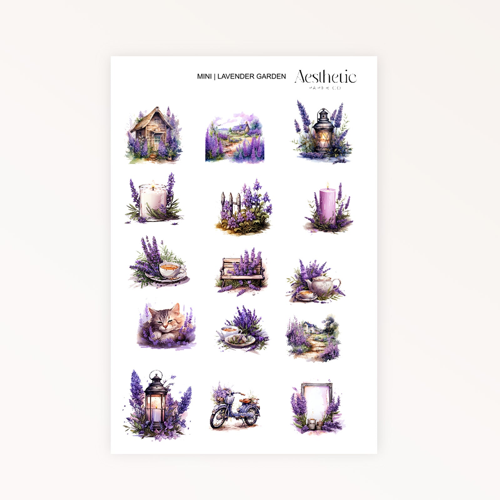 MINI |  Lavender Garden STICKERS