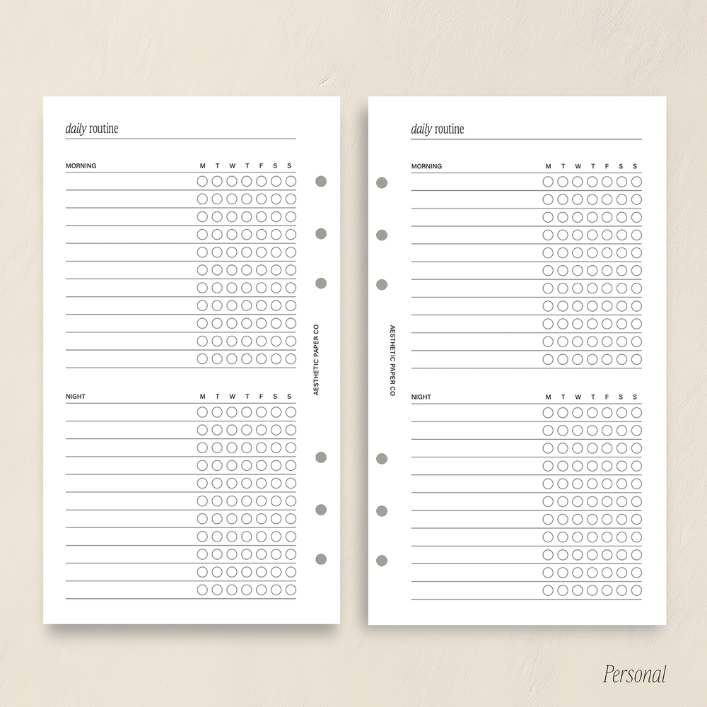 Daily Routine INSERTS | PDF