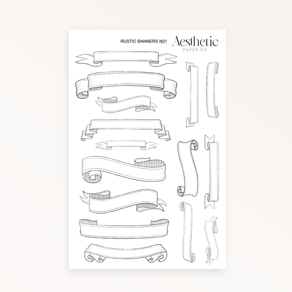 Rustic Banners | STICKERS