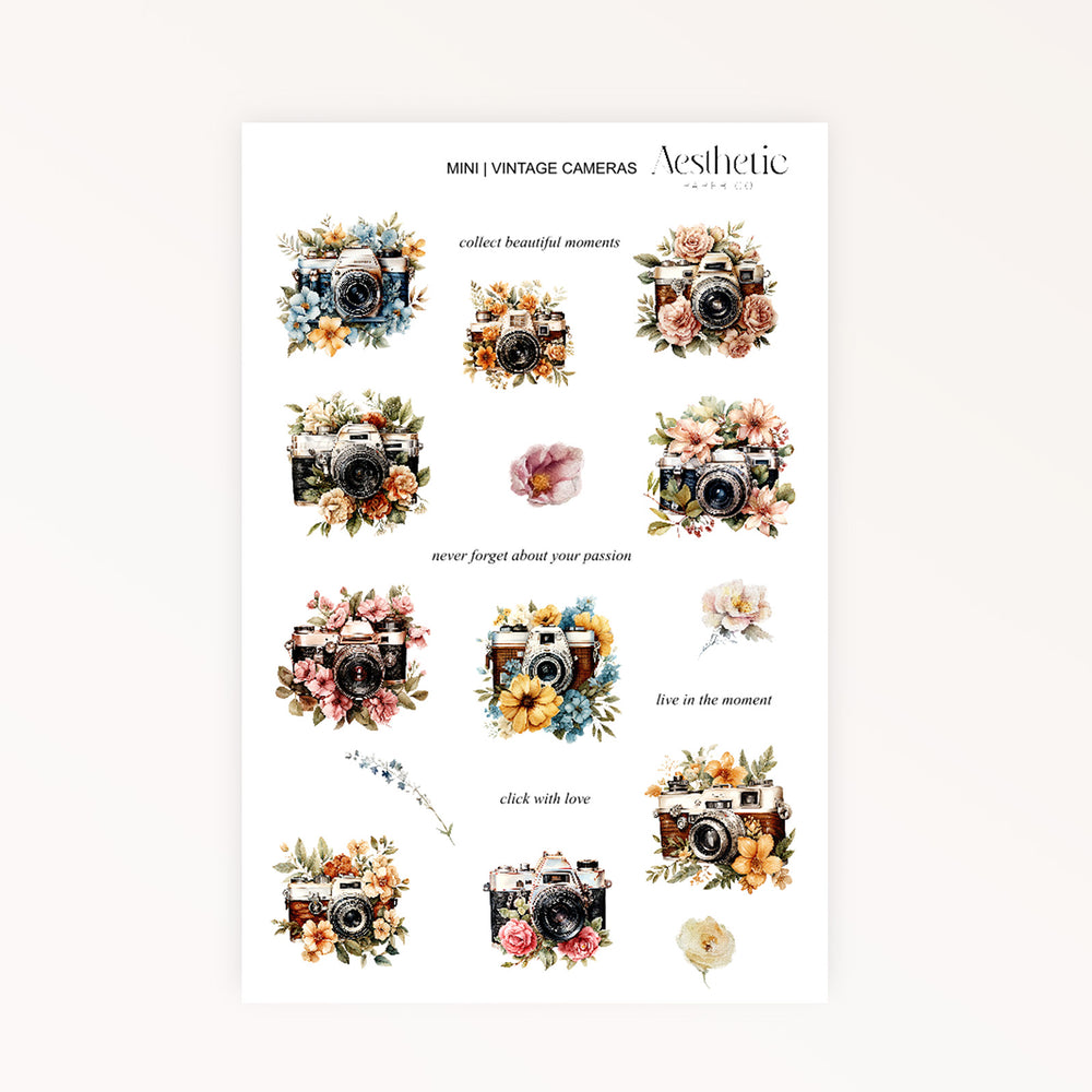 Camera Stickers Print MINI | Vintage Cameras STICKERS