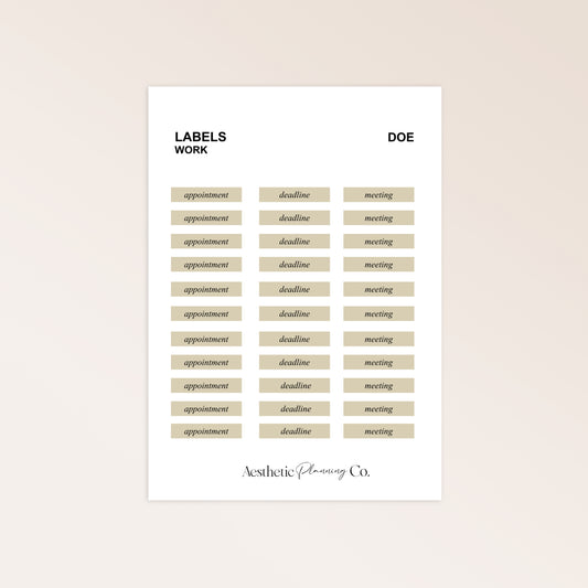 LABEL TAPES STICKERS