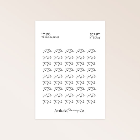 LABEL | TO DO
